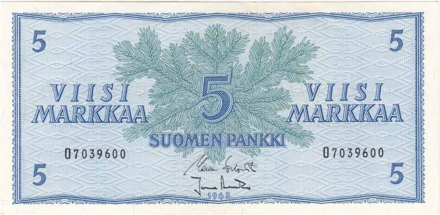 5 Markkaa 1963 O7039600